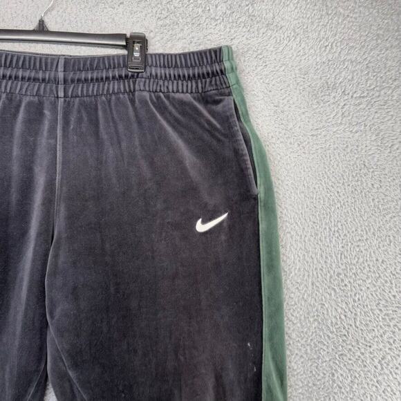 Vintage Michigan State Sweatpants Mens 2XL Black Green Suede Velour Y2k Spellout - Picture 2 of 12